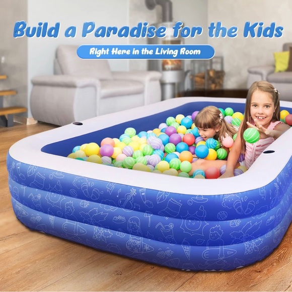 120" X 72" X 22" Inflatable Swimming Pool~Family Size~Brand New in Box - Picture 6 of 13